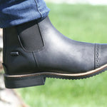Huntley Equestrian Adult Classic Black Leather Zipper Paddock Boot - Equiluxe Tack