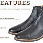 Huntley Equestrian Adult Classic Black Leather Zipper Paddock Boot - Equiluxe Tack