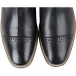 Huntley Equestrian Adult Classic Black Leather Zipper Paddock Boot - Equiluxe Tack
