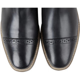 Huntley Equestrian Adult Classic Black Leather Zipper Paddock Boot - Equiluxe Tack