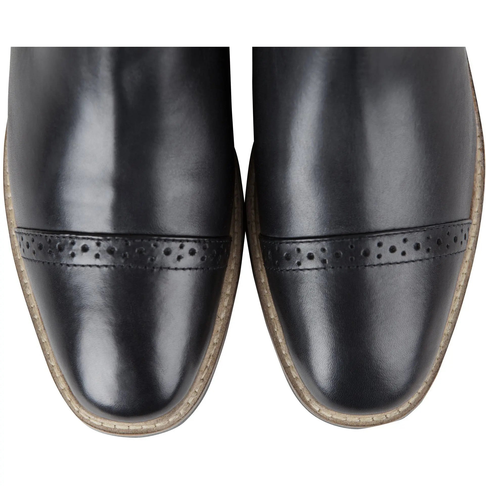 Huntley Equestrian Adult Classic Black Leather Zipper Paddock Boot - Equiluxe Tack
