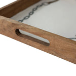 Huntley Equestrian Bridle and Bit Wooden Serving Tray, White-Equestrian Home Decor - Equiluxe Tack