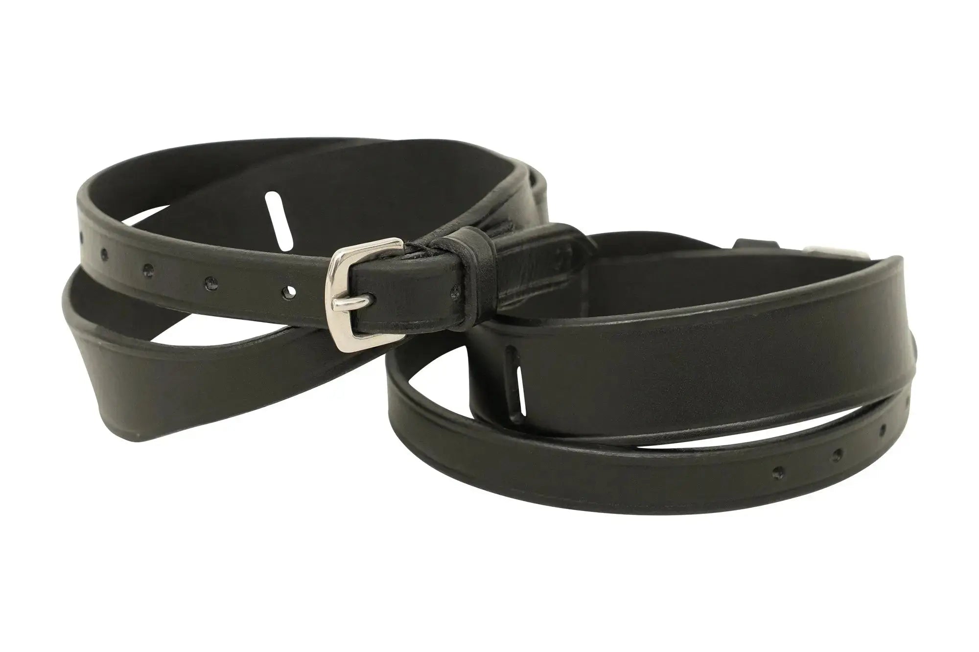 Huntley Equestrian Children's Black Leather Jodhpur Garter Straps - Equiluxe Tack