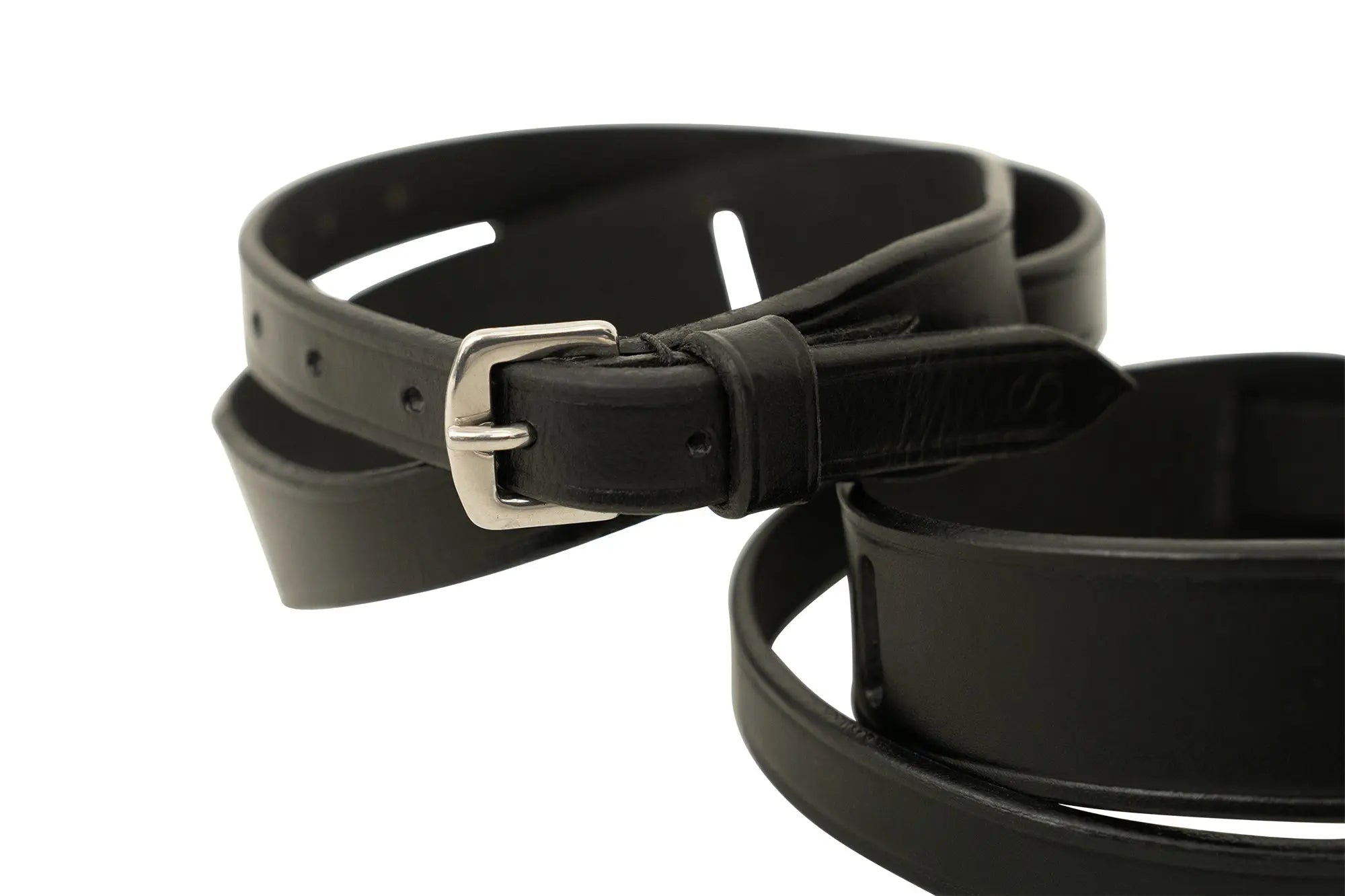 Huntley Equestrian Children's Black Leather Jodhpur Garter Straps - Equiluxe Tack