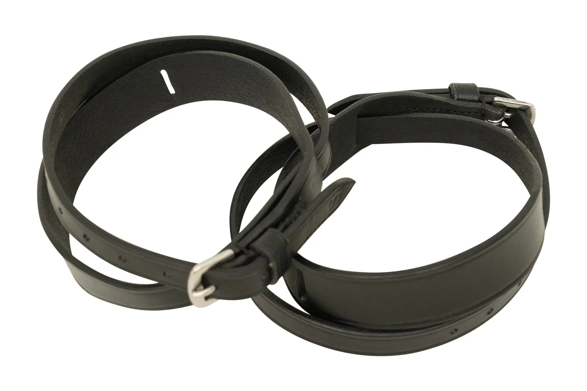 Huntley Equestrian Children's Black Leather Jodhpur Garter Straps - Equiluxe Tack