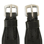 Huntley Equestrian Children's Black Leather Jodhpur Garter Straps - Equiluxe Tack
