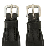Huntley Equestrian Children's Black Leather Jodhpur Garter Straps - Equiluxe Tack