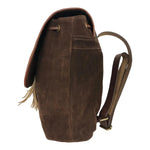 Huntley Equestrian Cowhide Suede Leather Designer Shoulder Backpack - Equiluxe Tack