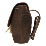 Huntley Equestrian Cowhide Suede Leather Designer Shoulder Backpack - Equiluxe Tack