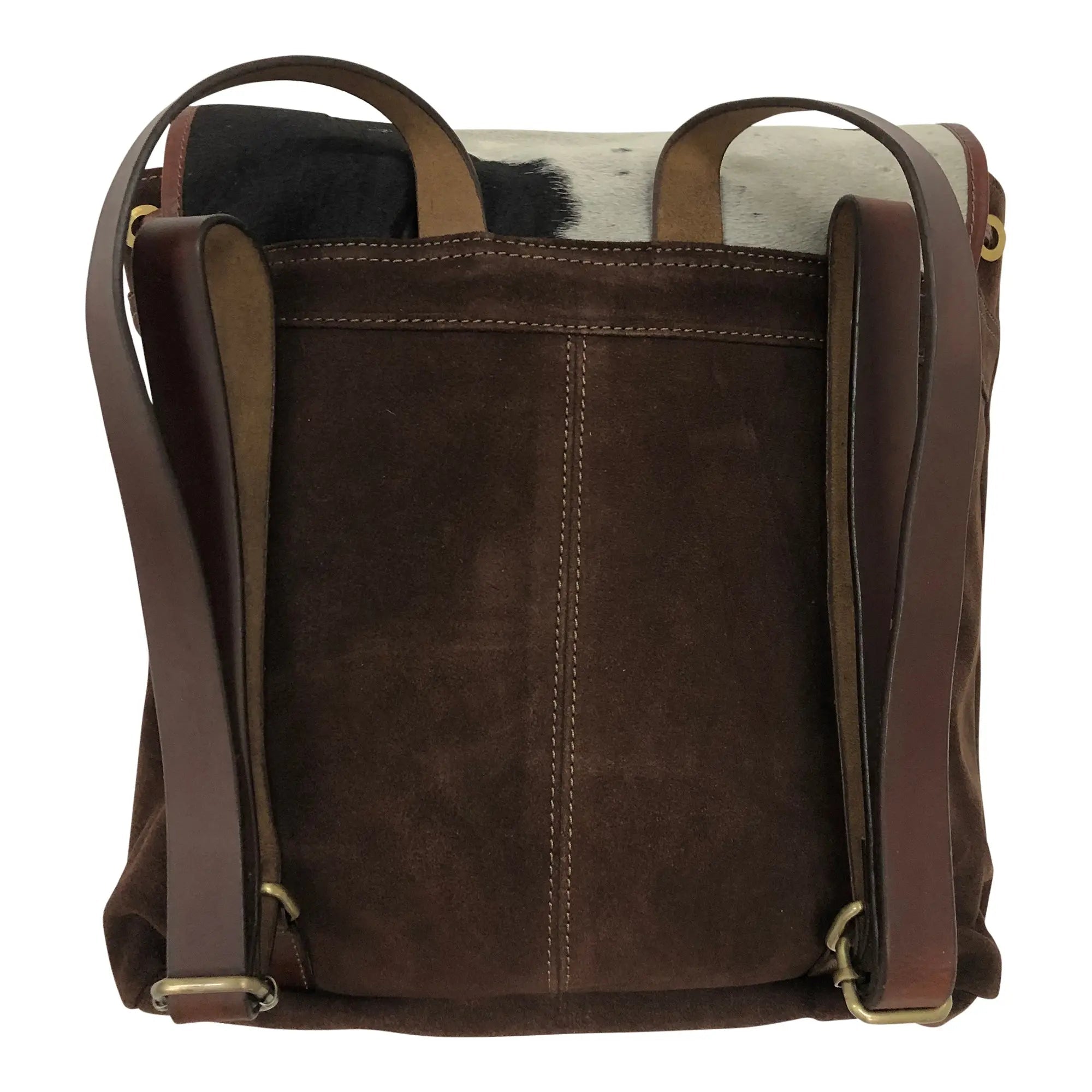 Huntley Equestrian Cowhide Suede Leather Designer Shoulder Backpack - Equiluxe Tack