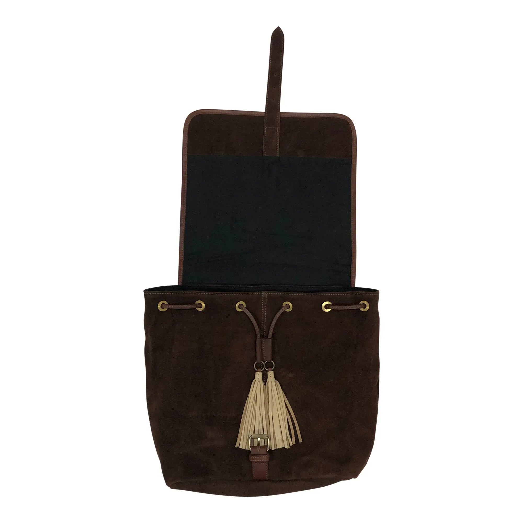 Huntley Equestrian Cowhide Suede Leather Designer Shoulder Backpack - Equiluxe Tack