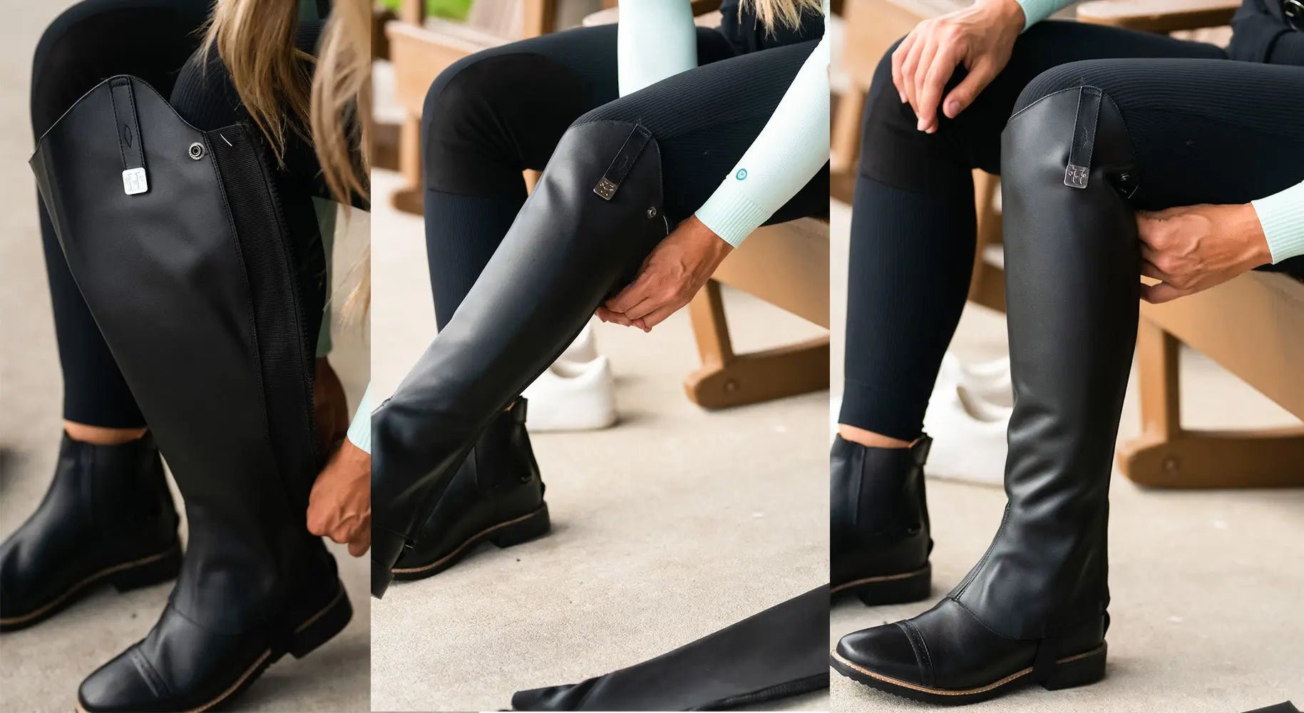 Huntley Equestrian Custom Fit Premium Leather Half Chaps - Equiluxe Tack