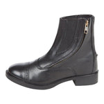 Huntley Equestrian Daisy Clipper Children's Side Zipper Premium Leather Paddock Boots Horse Riding Boots, Black - Equiluxe Tack