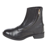 Huntley Equestrian Daisy Clipper Children's Side Zipper Premium Leather Paddock Boots Horse Riding Boots, Black - Equiluxe Tack