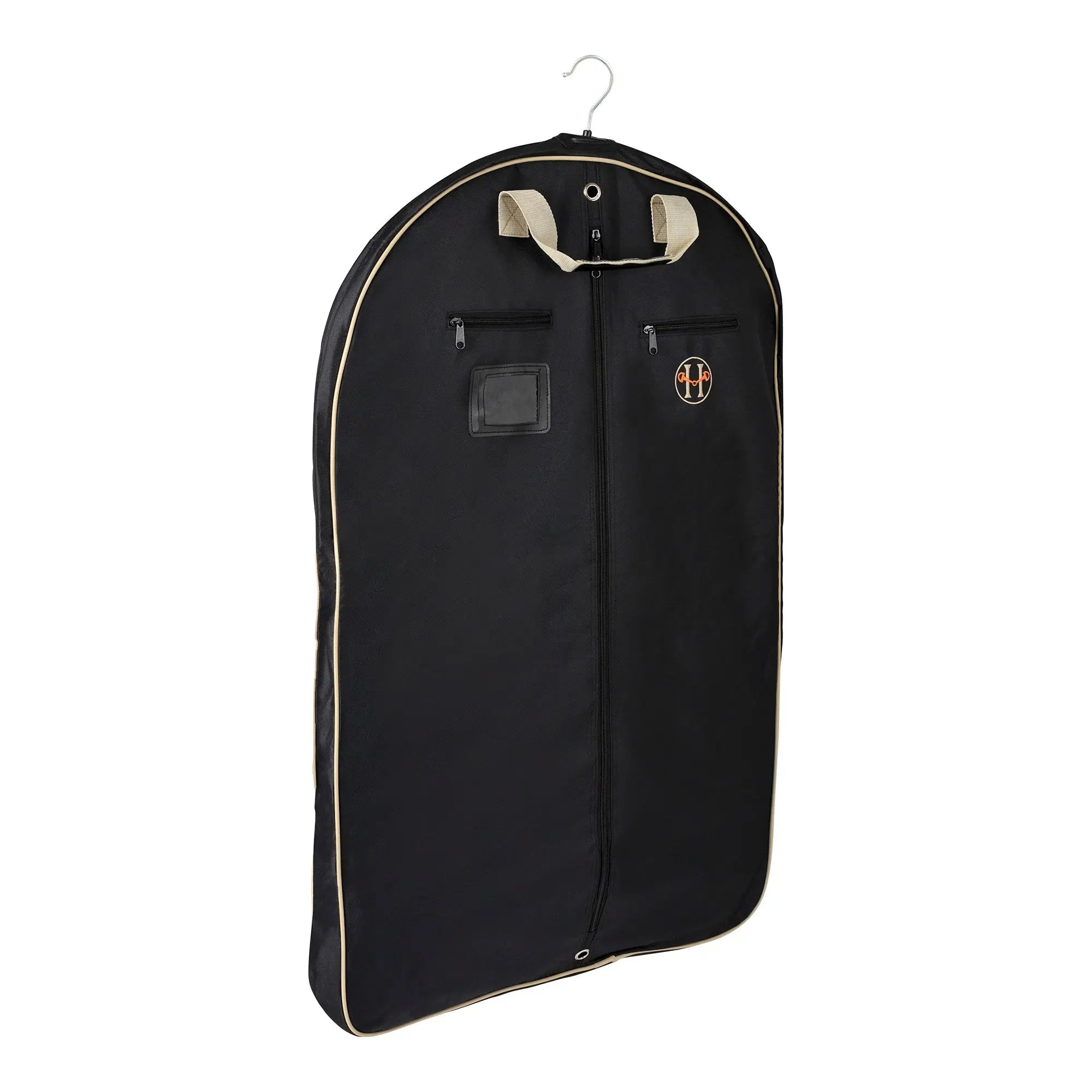 Huntley Equestrian Deluxe Black Travel Carry On Garment Bag with Accessories Zipper Cover for Travel, Business, Horse Shows - Equiluxe Tack