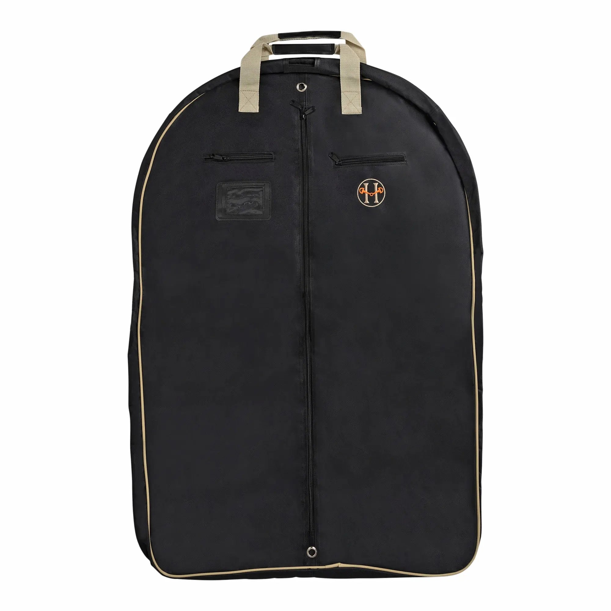 Huntley Equestrian Deluxe Black Travel Carry On Garment Bag with Accessories Zipper Cover for Travel, Business, Horse Shows - Equiluxe Tack
