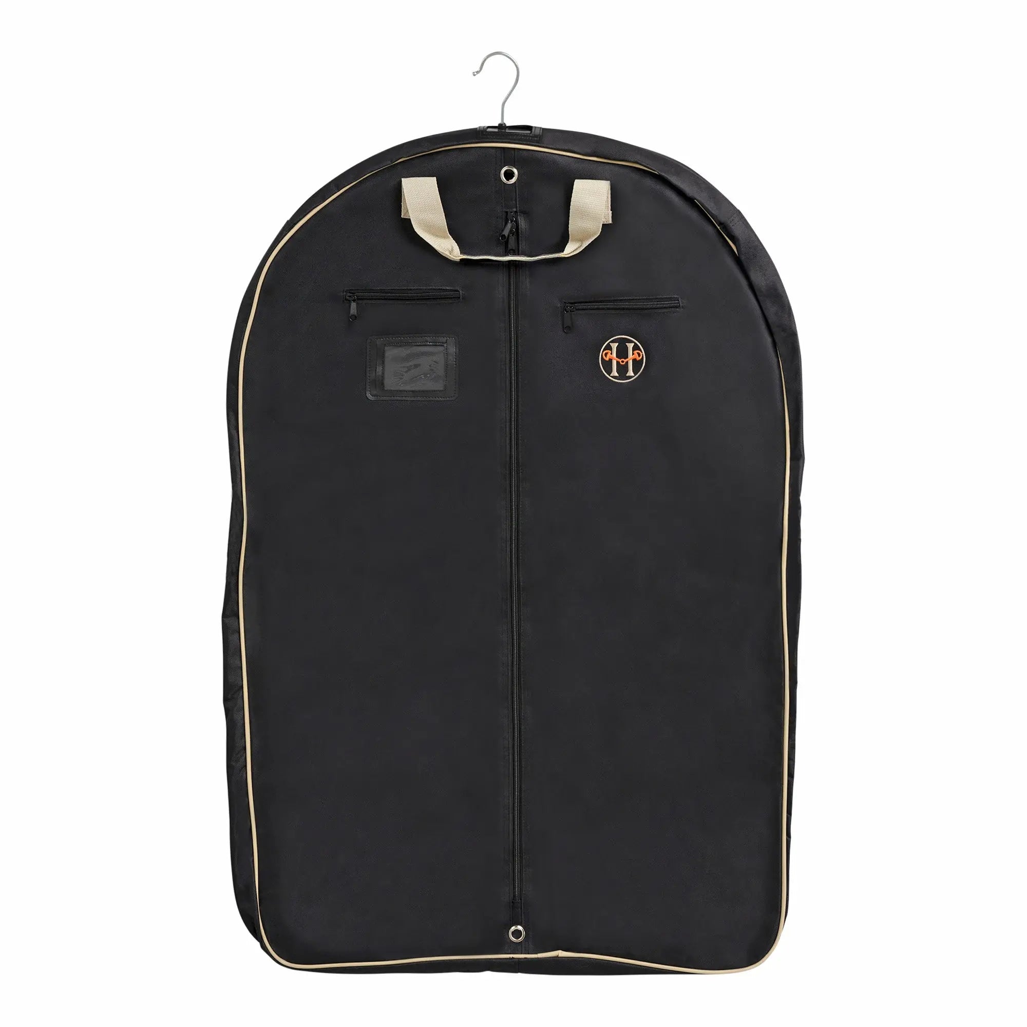 Huntley Equestrian Deluxe Black Travel Carry On Garment Bag with Accessories Zipper Cover for Travel, Business, Horse Shows - Equiluxe Tack