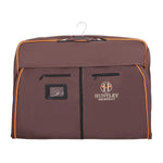Huntley Equestrian Deluxe Brown Travel Carry On Garment Bag with Accessories Zipper Cover for Travel, Business, Horse Shows - Equiluxe Tack