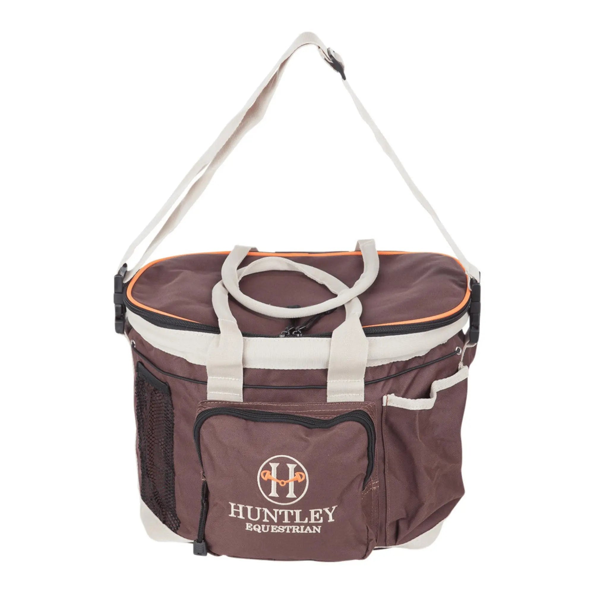 Huntley Equestrian Deluxe Grooming Bag, Brown - Equiluxe Tack
