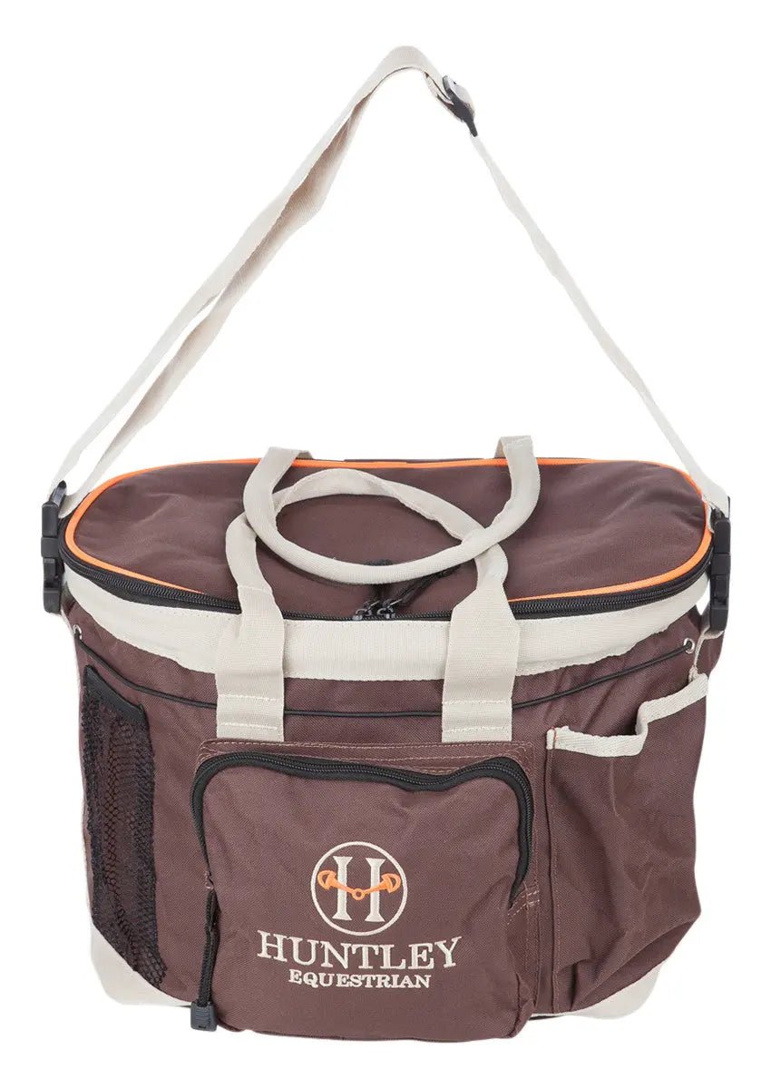 Huntley Equestrian Deluxe Grooming Bag, Brown - Equiluxe Tack