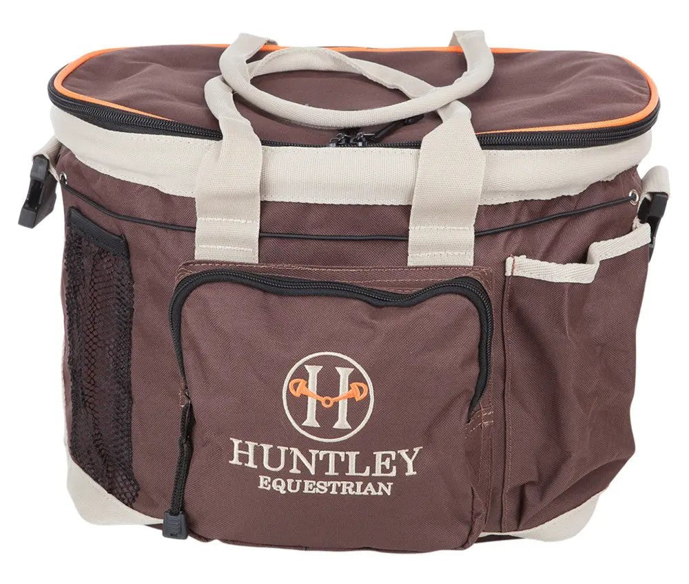 Huntley Equestrian Deluxe Grooming Bag, Brown - Equiluxe Tack