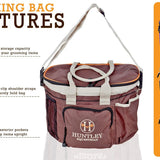 Huntley Equestrian Deluxe Grooming Bag, Brown - Equiluxe Tack