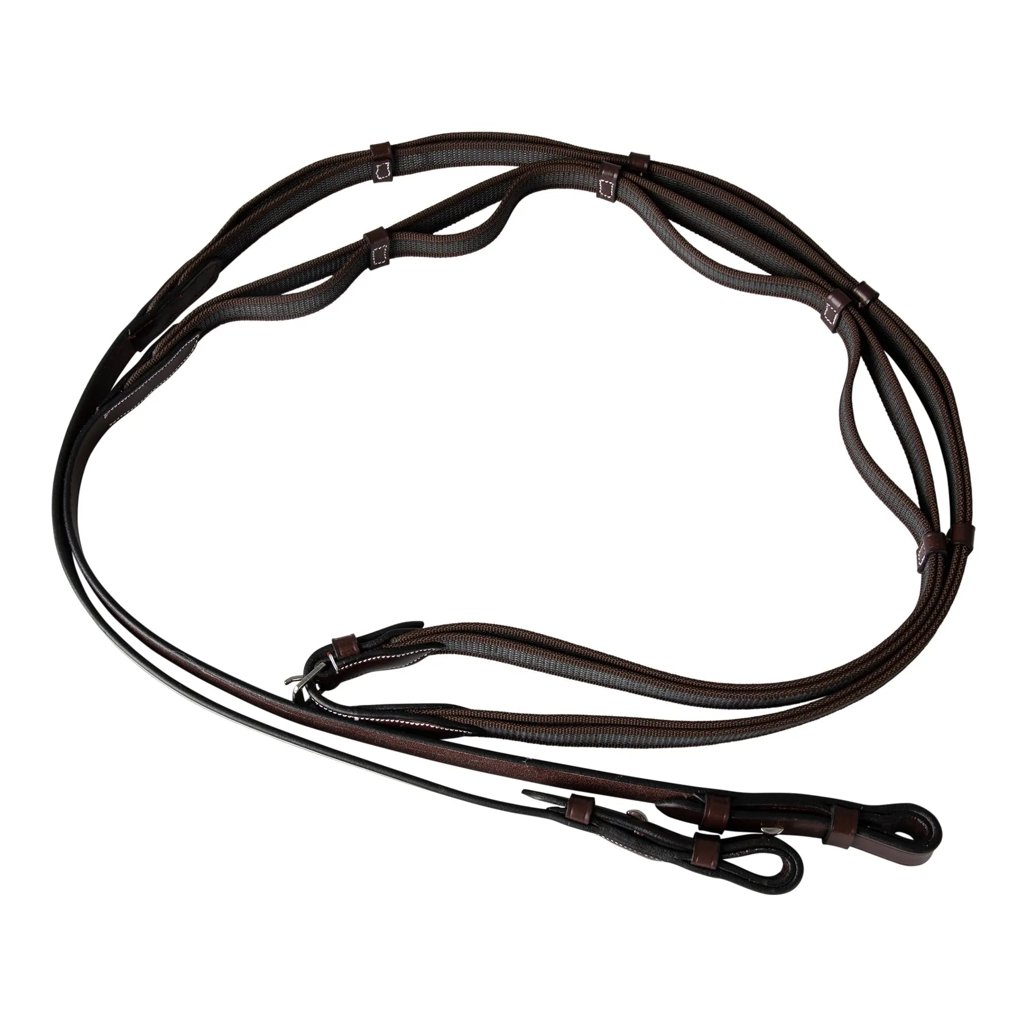 Huntley Equestrian Double Layer Web Grip Reins - Equiluxe Tack