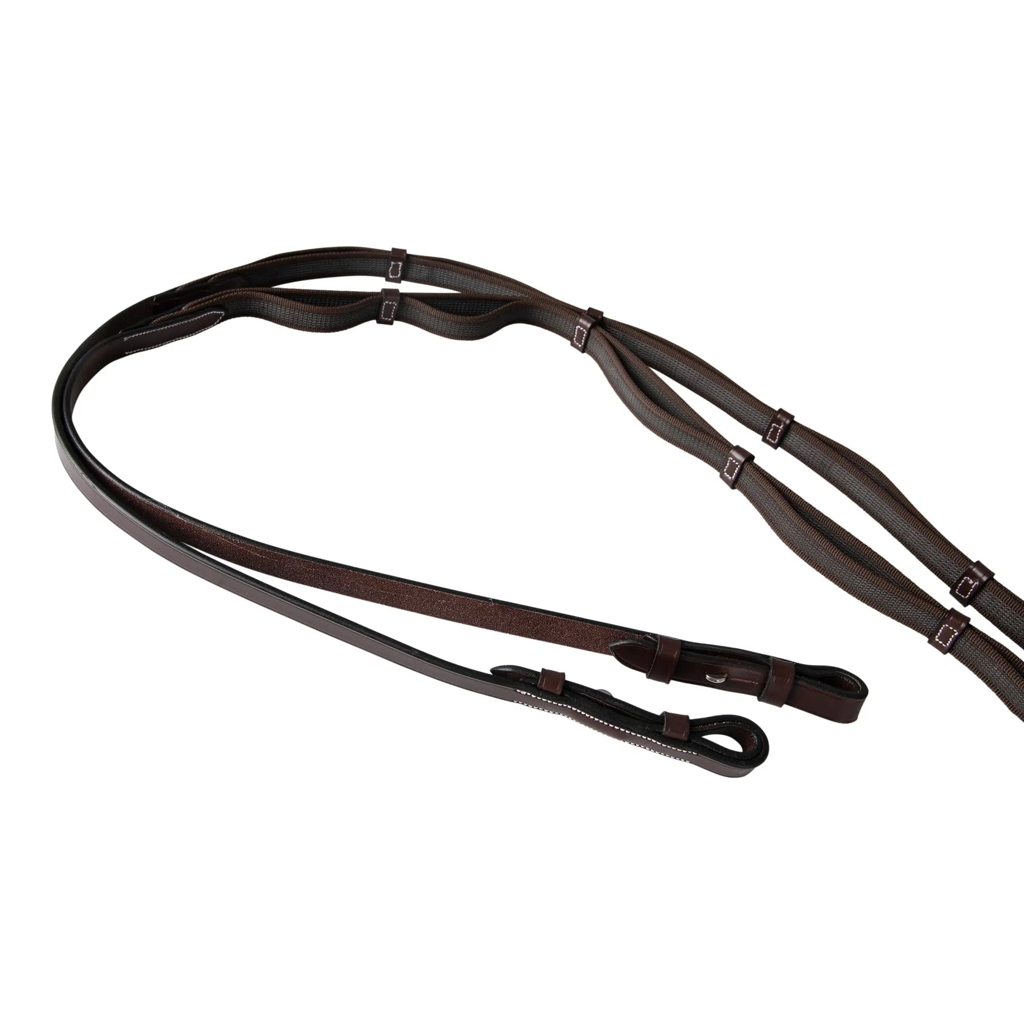 Huntley Equestrian Double Layer Web Grip Reins - Equiluxe Tack