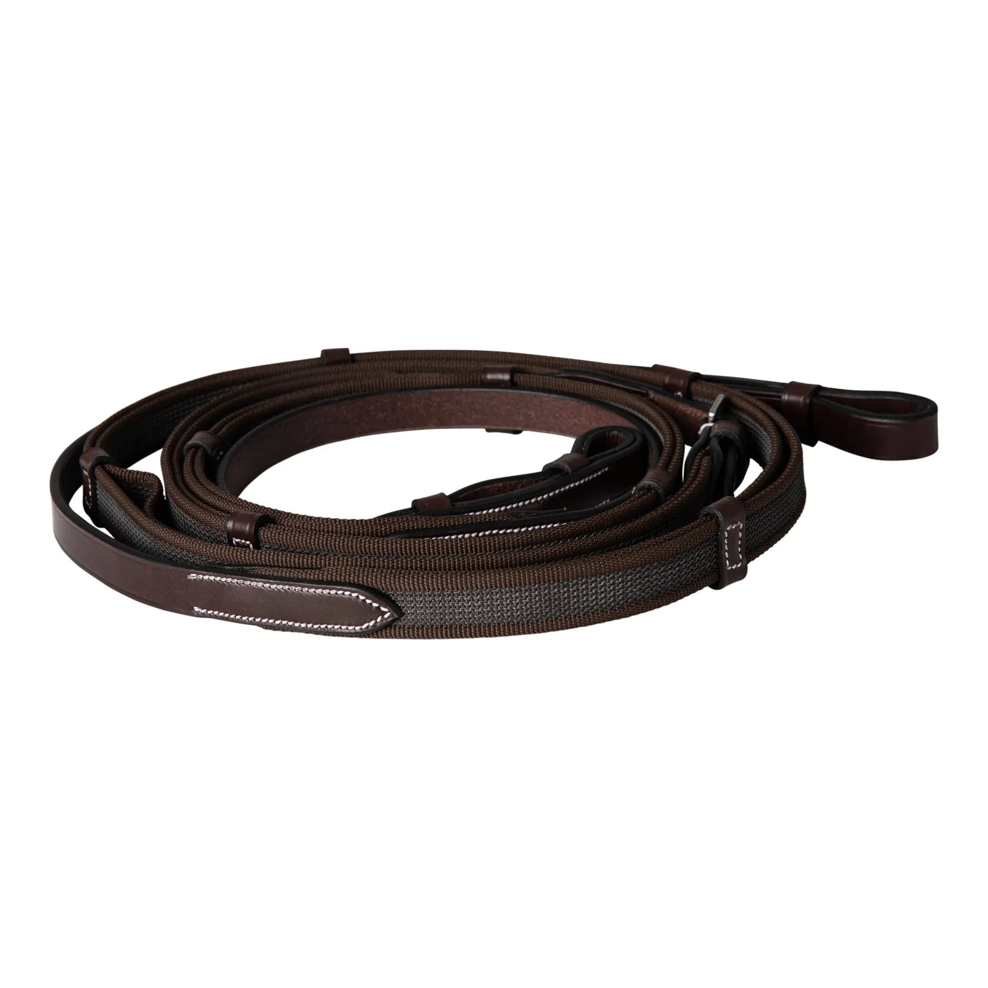 Huntley Equestrian Double Layer Web Grip Reins - Equiluxe Tack