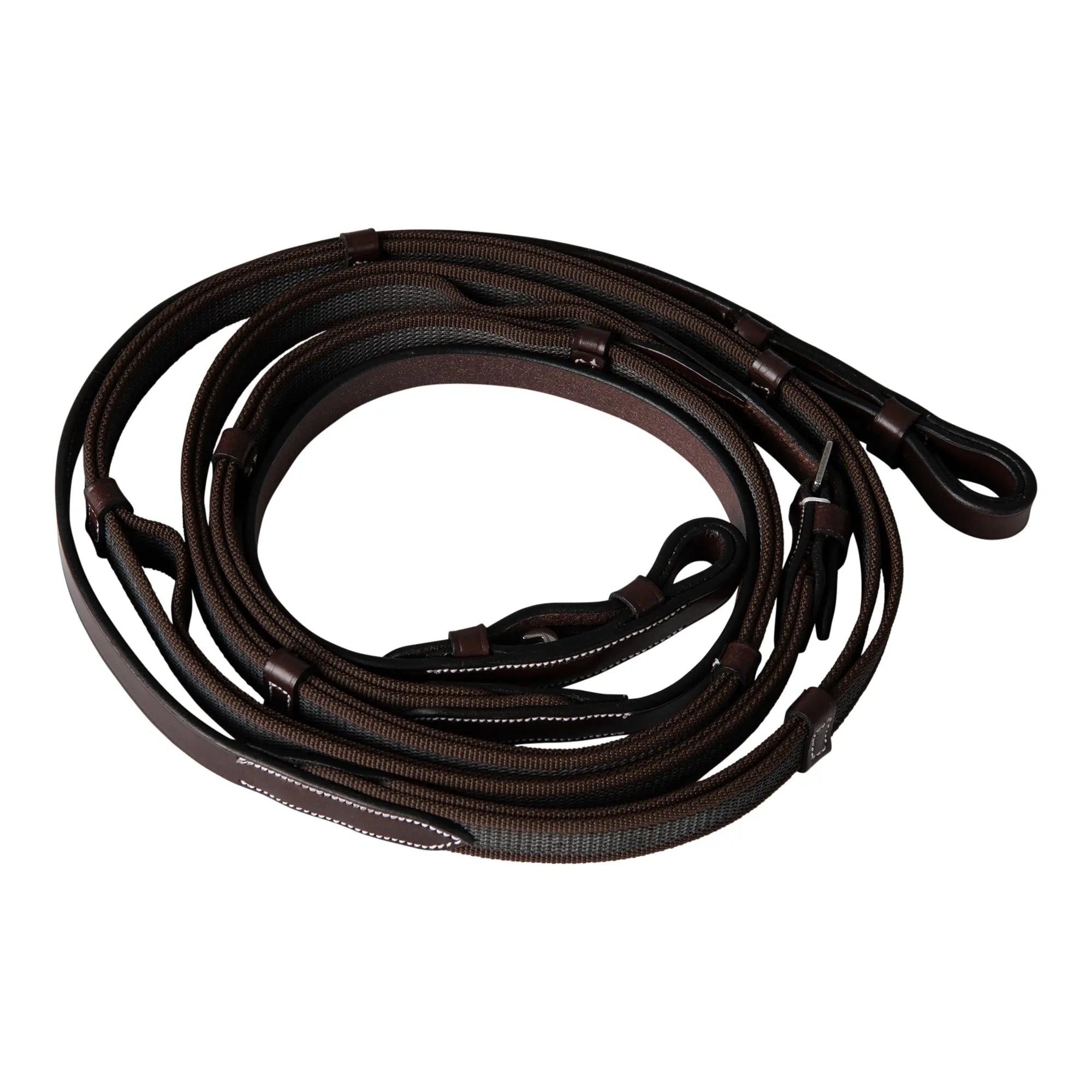 Huntley Equestrian Double Layer Web Grip Reins - Equiluxe Tack