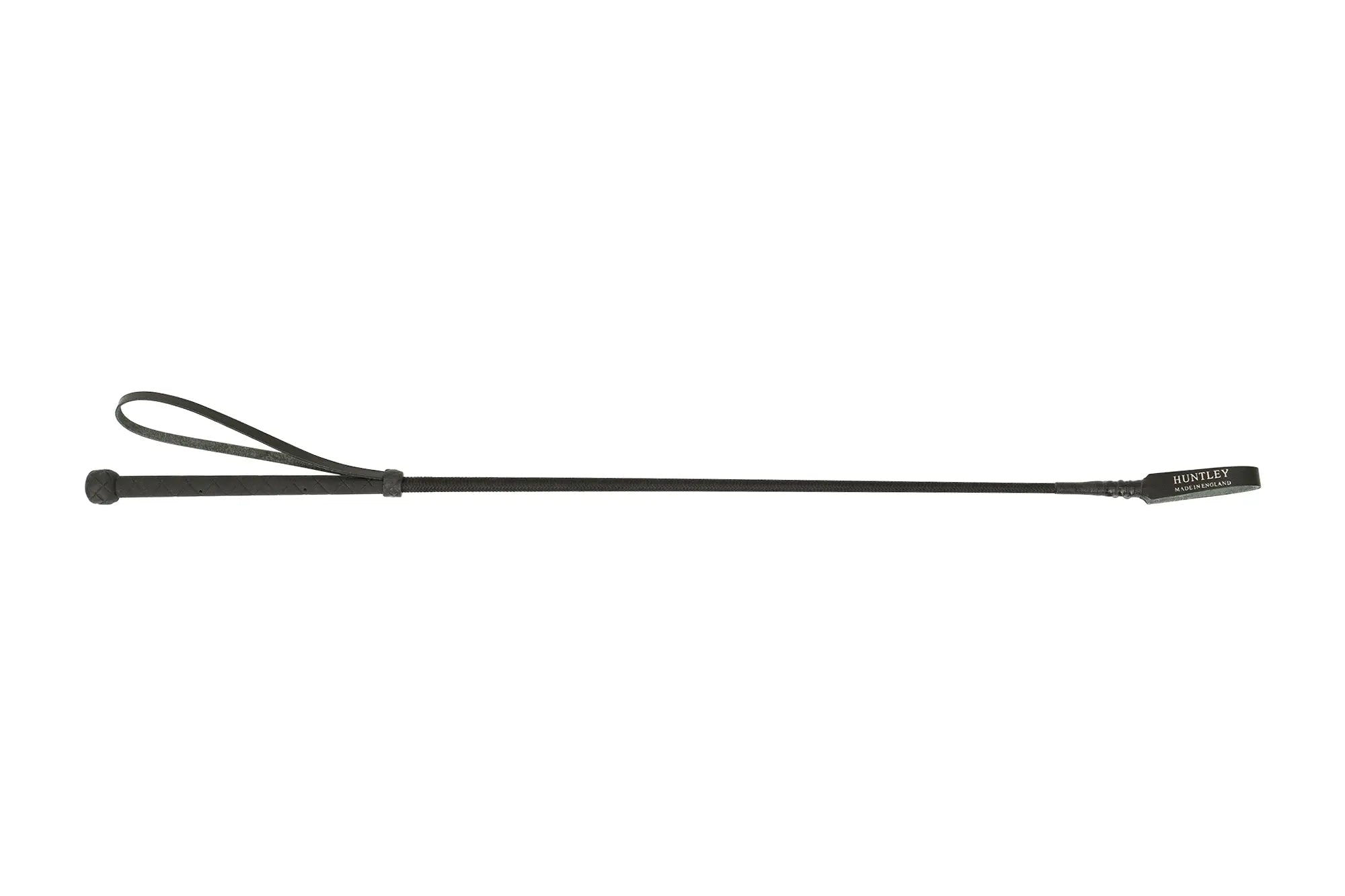 Huntley Equestrian English Riding Crop with Handle, 26" Inches, Black - Equiluxe Tack