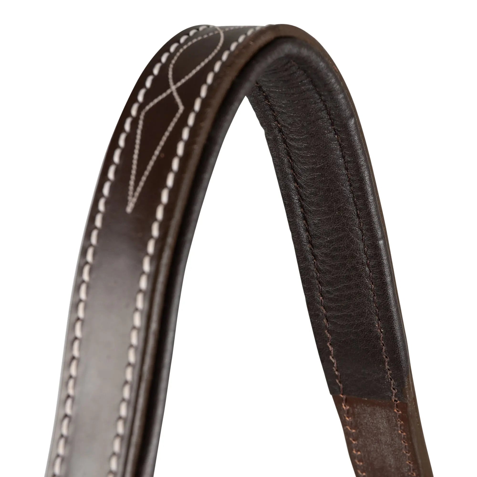 Huntley Equestrian Fancy Stitched Premium Leather Padded Halter - Equiluxe Tack