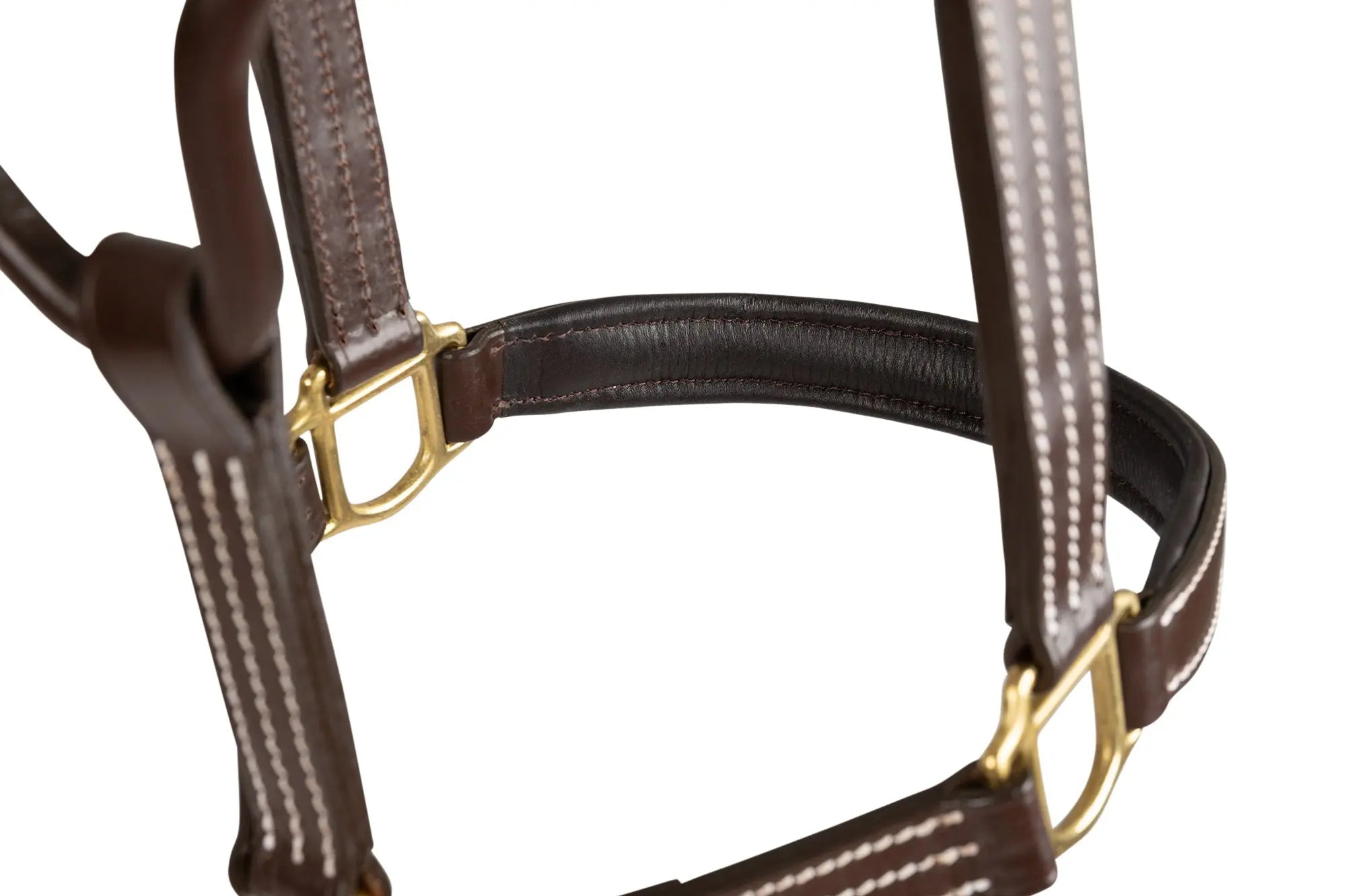 Huntley Equestrian Fancy Stitched Premium Leather Padded Halter - Equiluxe Tack