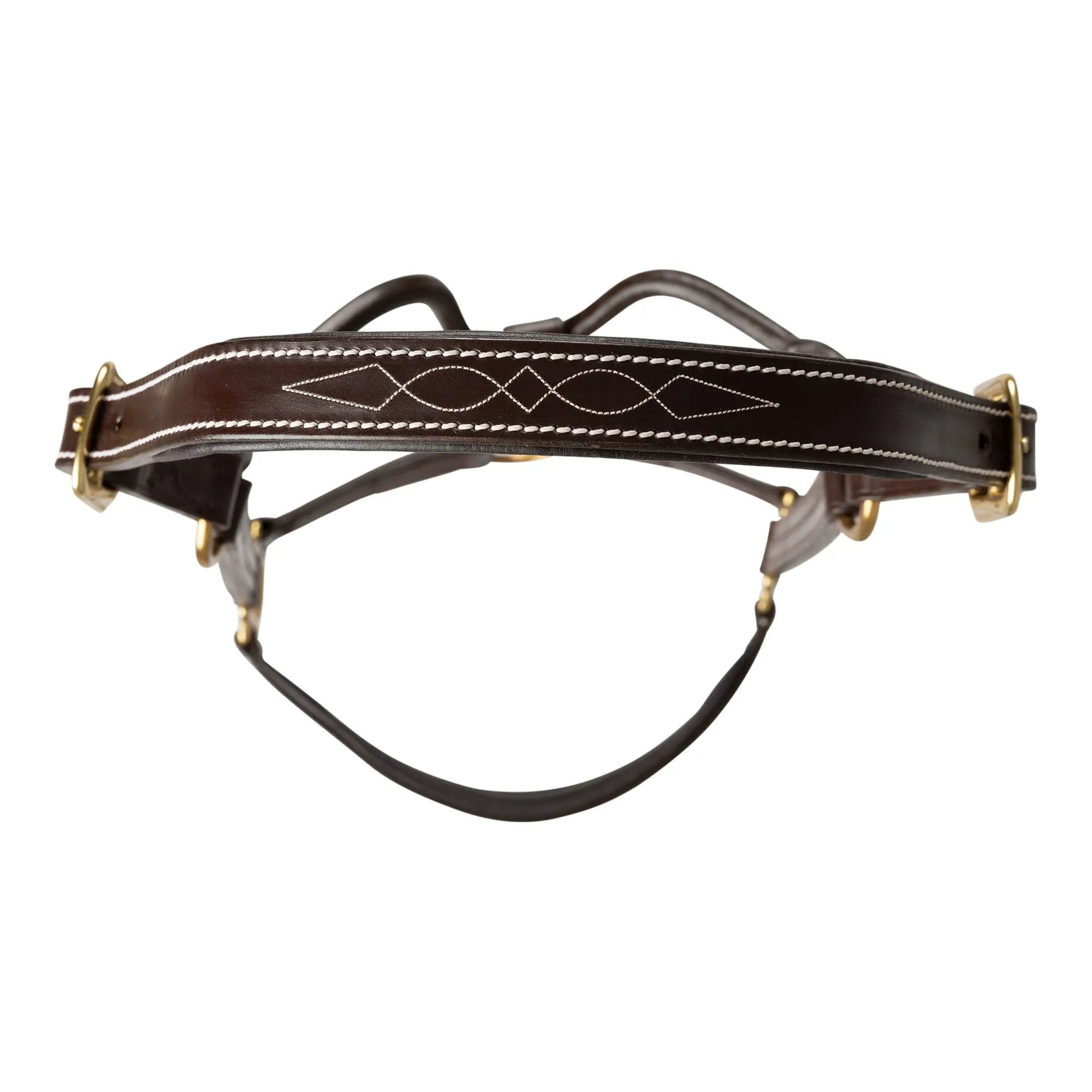 Huntley Equestrian Fancy Stitched Premium Leather Padded Halter - Equiluxe Tack