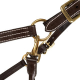 Huntley Equestrian Fancy Stitched Premium Leather Padded Halter - Equiluxe Tack