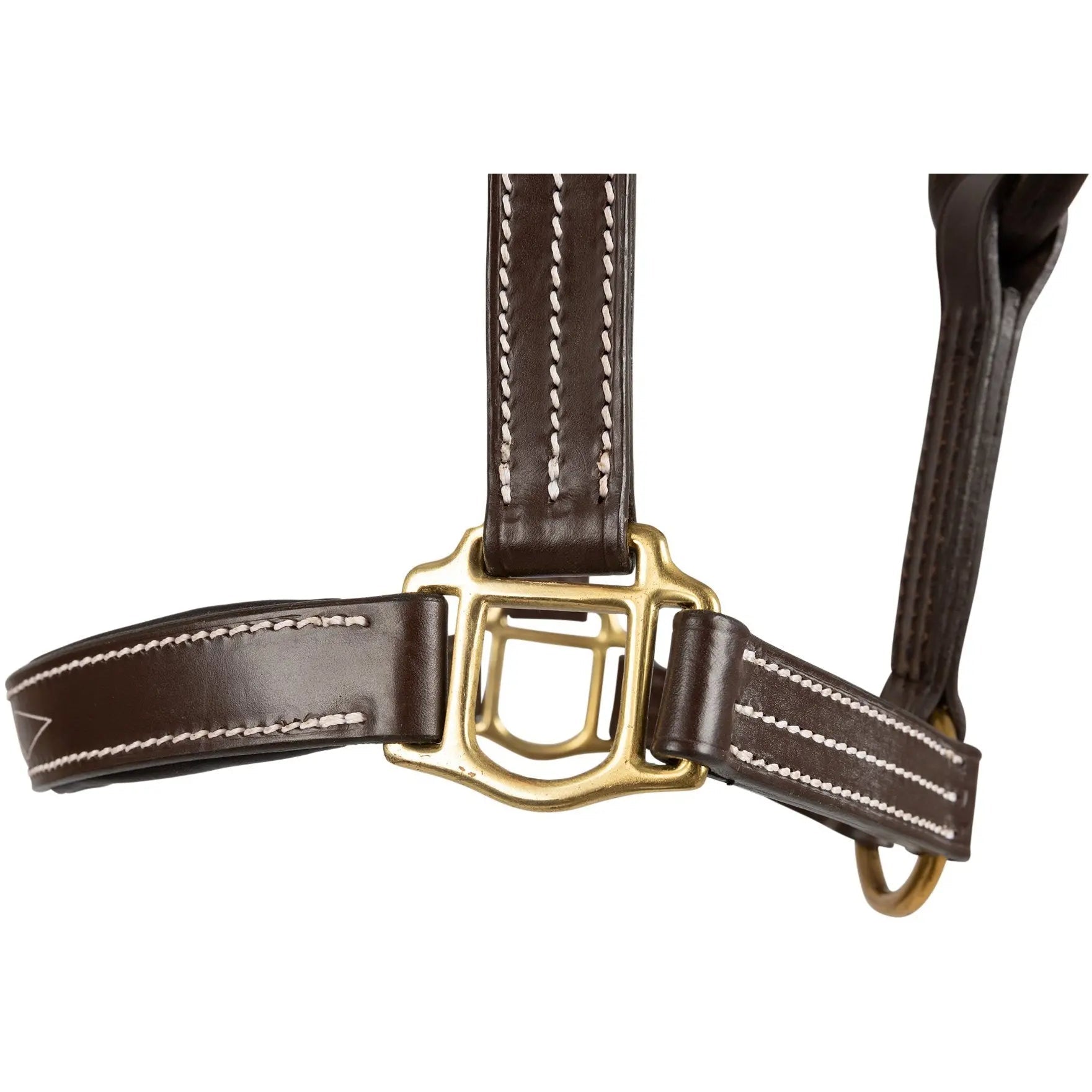 Huntley Equestrian Fancy Stitched Premium Leather Padded Halter - Equiluxe Tack
