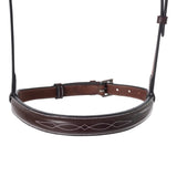 Huntley Equestrian Fancy Stitched Raised Chain Noseband - Equiluxe Tack