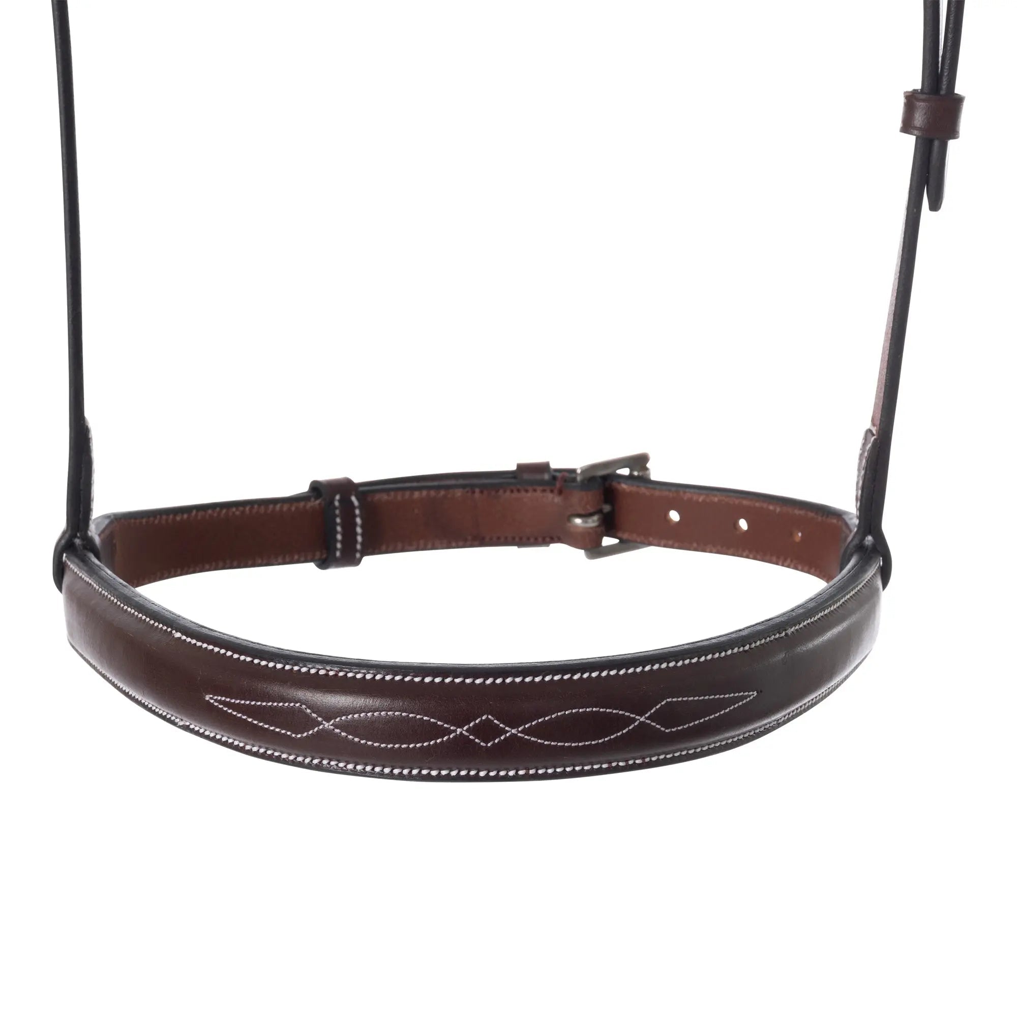 Huntley Equestrian Fancy Stitched Raised Chain Noseband - Equiluxe Tack