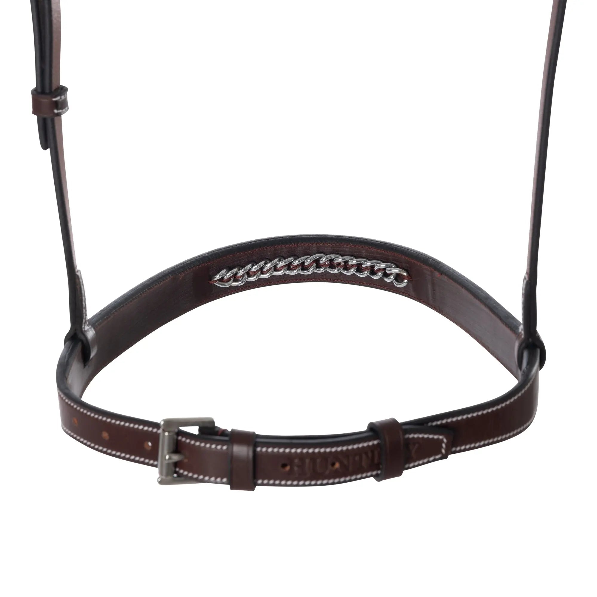 Huntley Equestrian Fancy Stitched Raised Chain Noseband - Equiluxe Tack