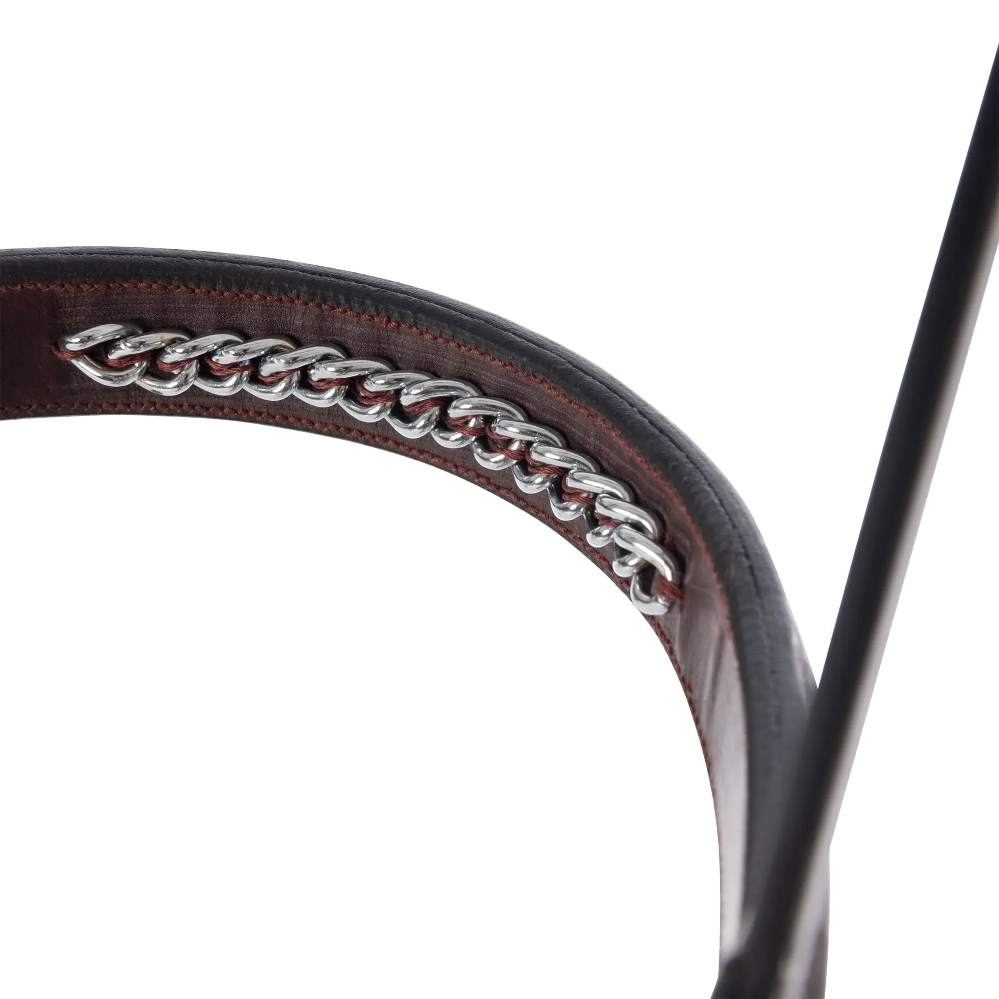 Huntley Equestrian Fancy Stitched Raised Chain Noseband - Equiluxe Tack