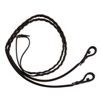 Huntley Equestrian Fancy Stitched Rubber Lined Laced Reins, Size Full - Equiluxe Tack