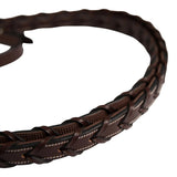 Huntley Equestrian Fancy Stitched Rubber Lined Laced Reins, Size Full - Equiluxe Tack