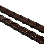 Huntley Equestrian Fancy Stitched Rubber Lined Laced Reins, Size Full - Equiluxe Tack