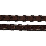 Huntley Equestrian Fancy Stitched Rubber Lined Laced Reins, Size Full - Equiluxe Tack
