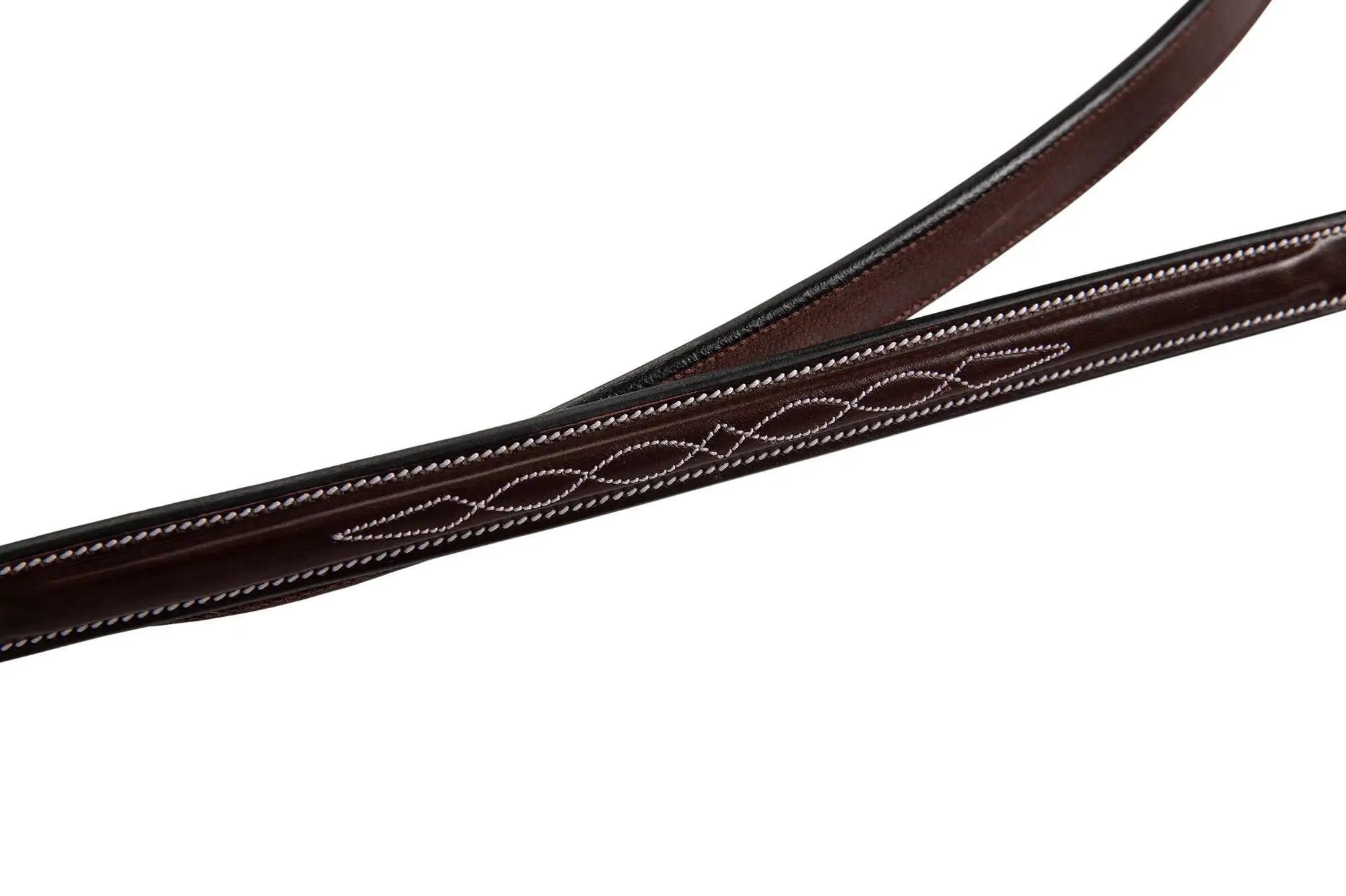 Huntley Equestrian Fancy Stitched Rubber Reins, 5/8" Inch Width - Equiluxe Tack
