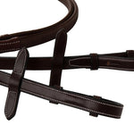 Huntley Equestrian Fancy Stitched Rubber Reins, 5/8" Inch Width - Equiluxe Tack