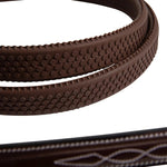 Huntley Equestrian Fancy Stitched Rubber Reins, 5/8" Inch Width - Equiluxe Tack
