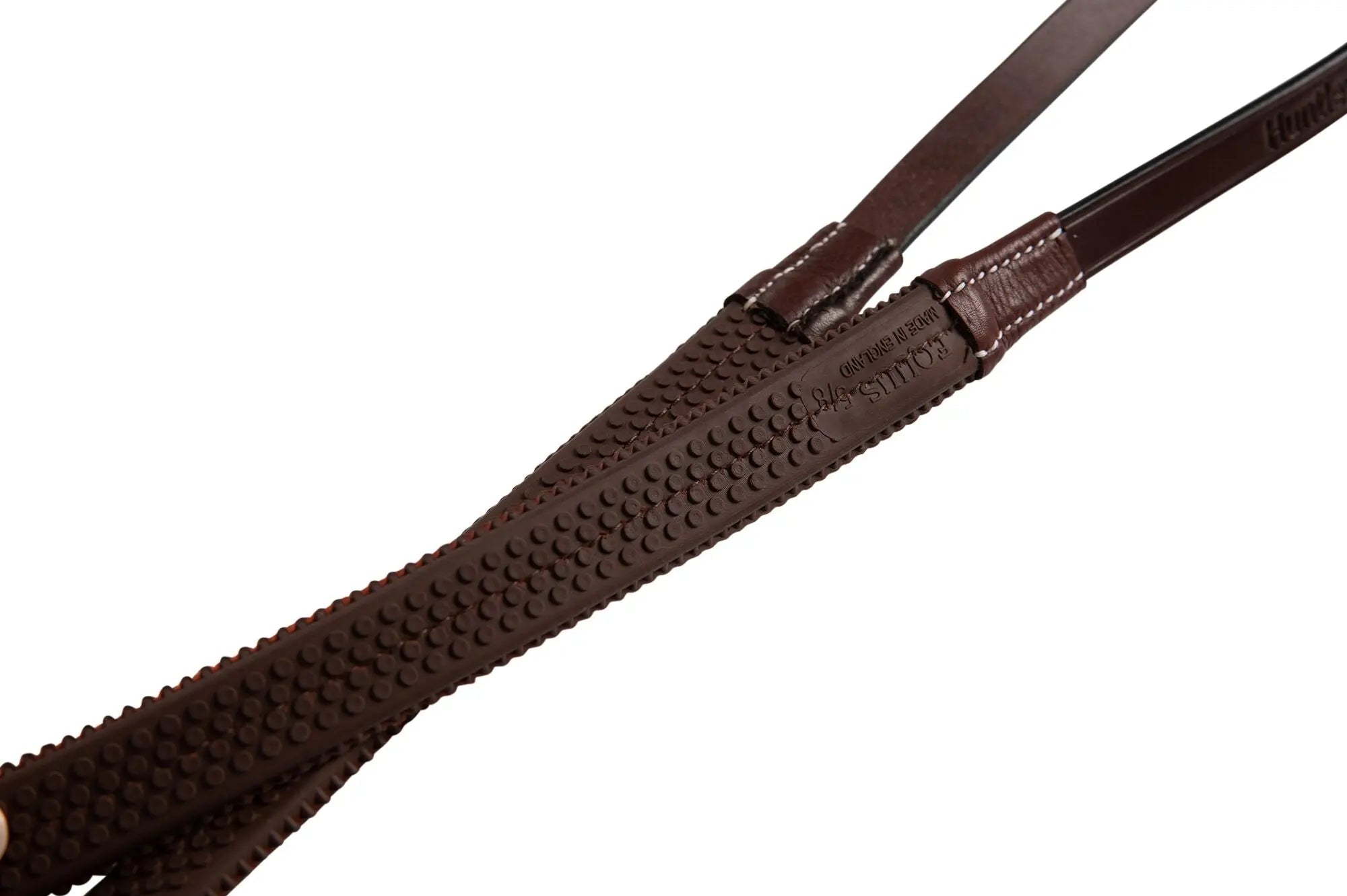 Huntley Equestrian Fancy Stitched Rubber Reins, 5/8" Inch Width - Equiluxe Tack