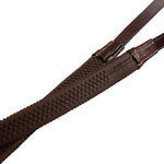 Huntley Equestrian Fancy Stitched Rubber Reins, 5/8" Inch Width - Equiluxe Tack