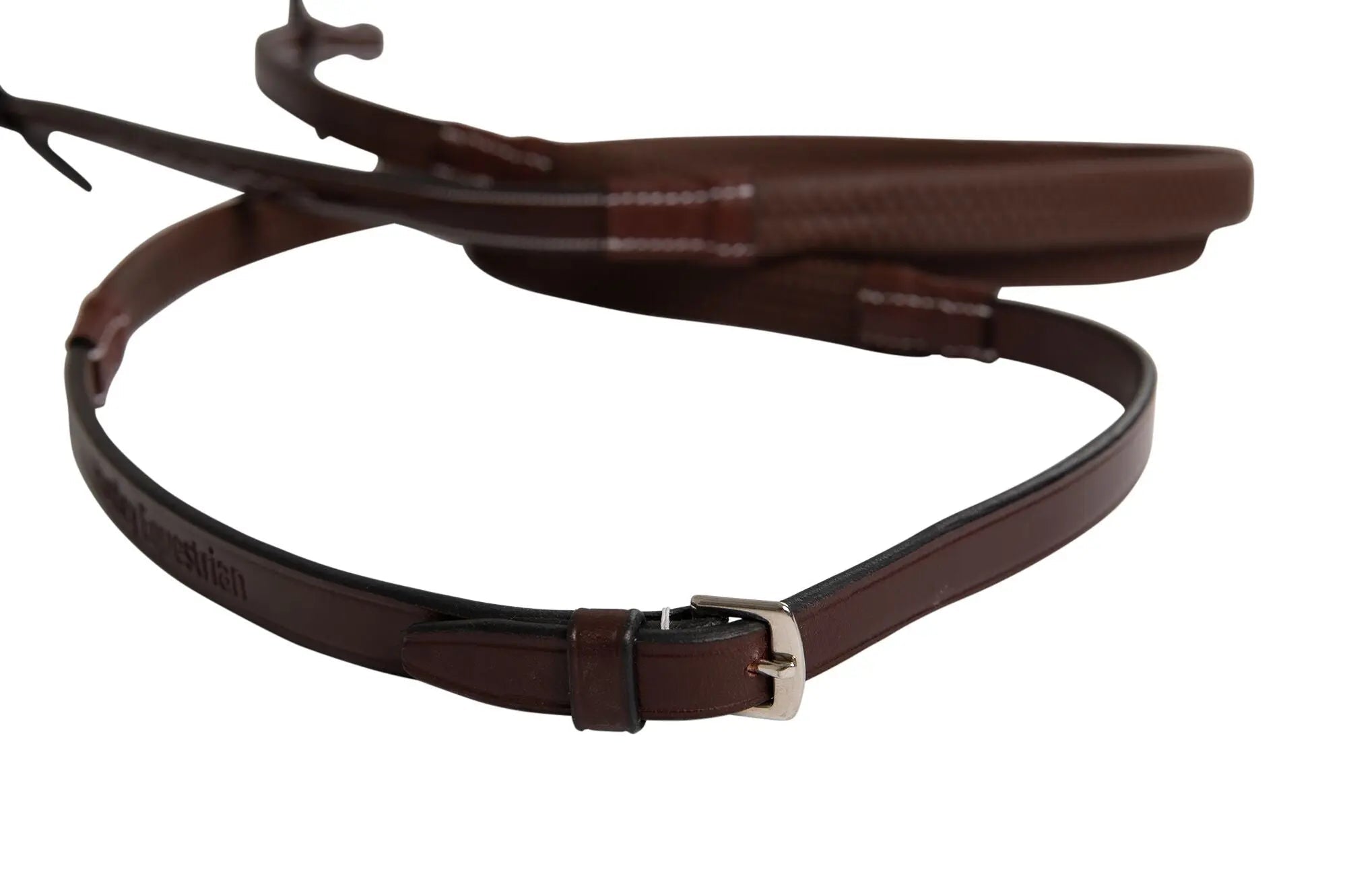 Huntley Equestrian Fancy Stitched Rubber Reins, 5/8" Inch Width - Equiluxe Tack